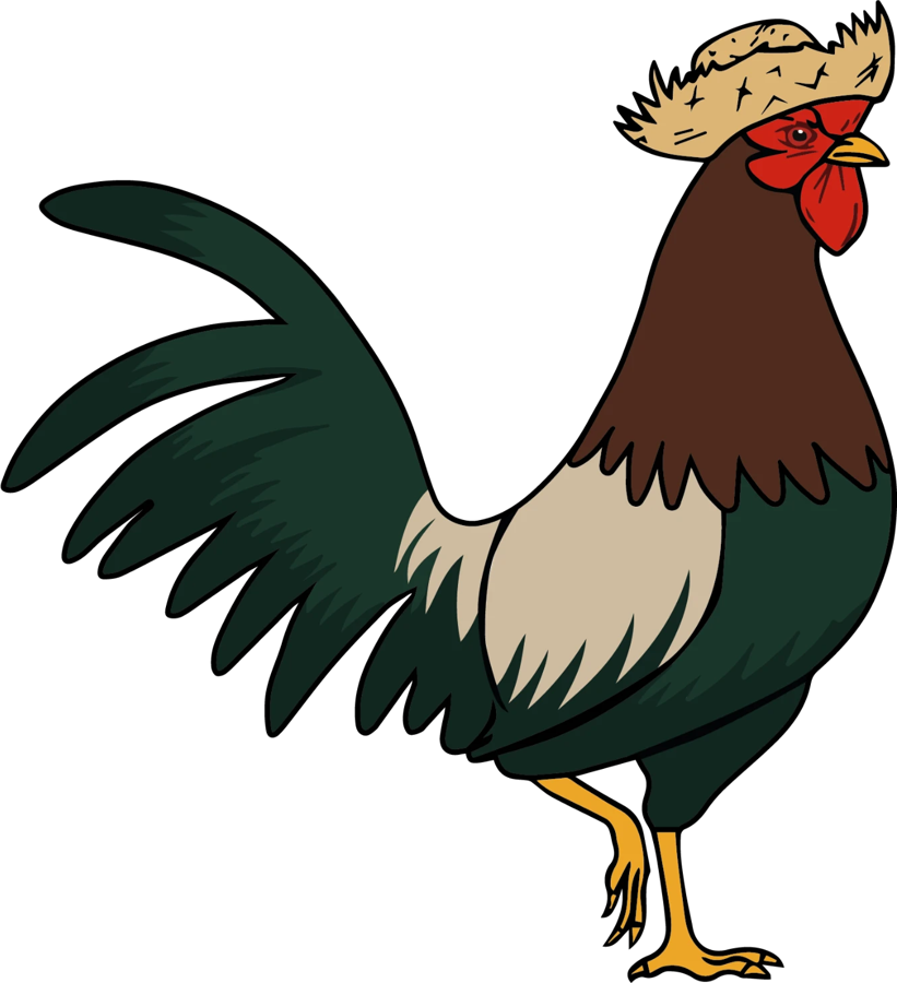 El gallo de Jíbaro Ahumao con su pava